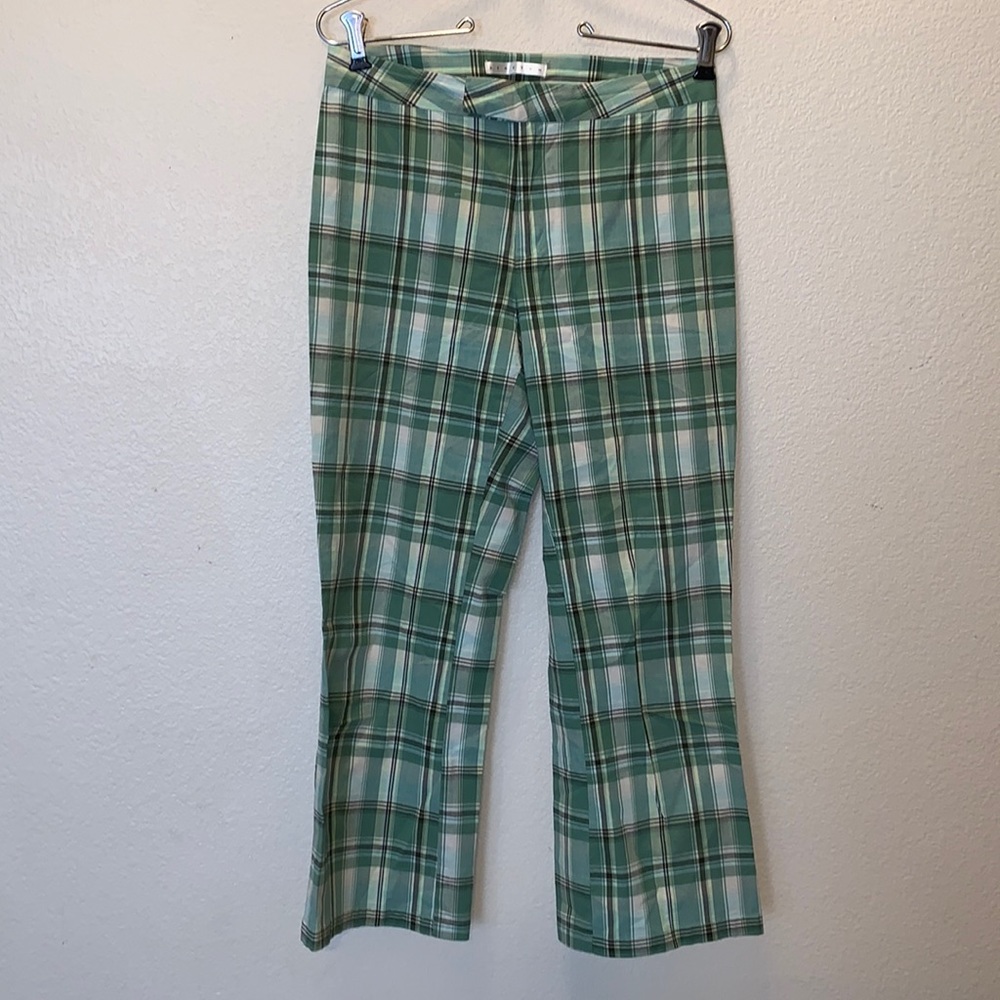 Old Navy Green Plaid Capris
